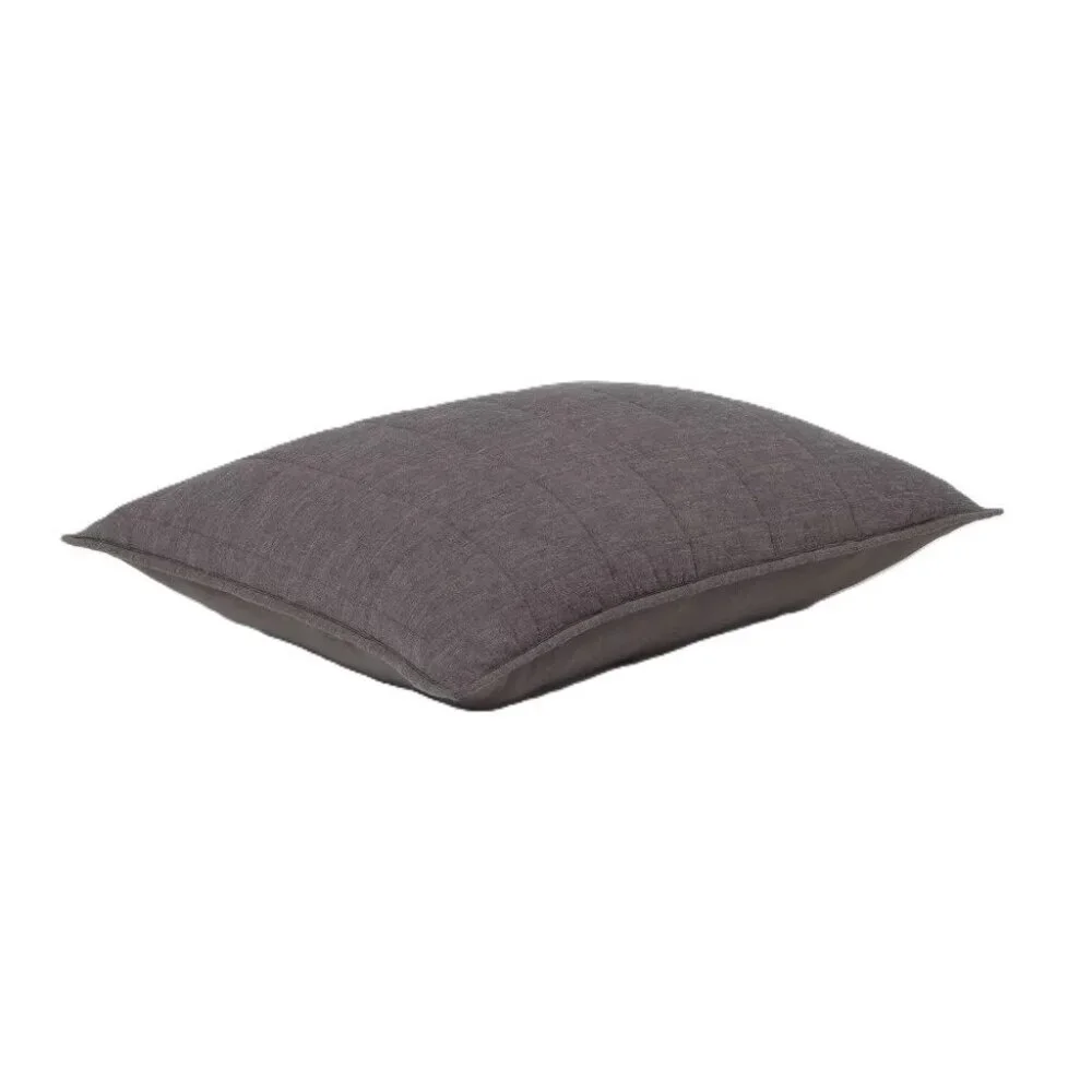 Threshold Dark Gray Space Dyed Linen Blend Standard 20